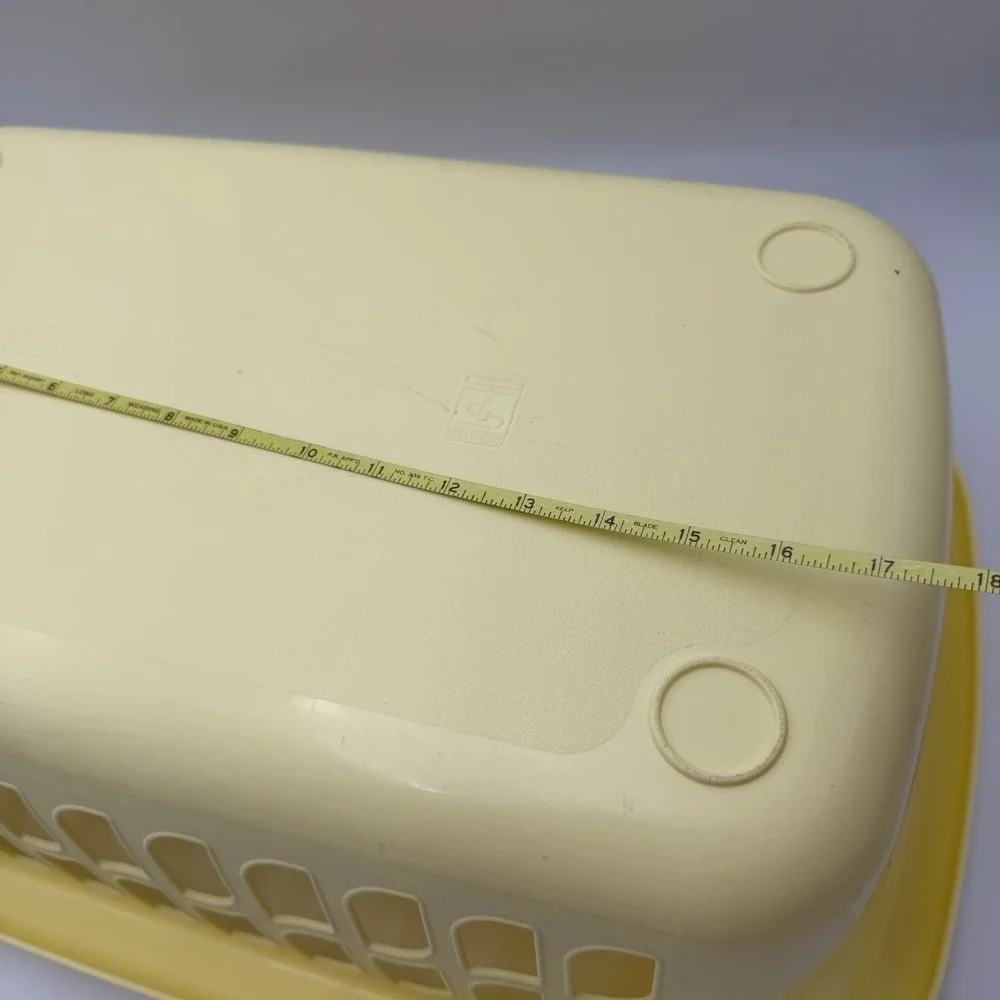 Yellow Laundry‎ Basket Handles Sturdy Prop Shallow Butter Yellow
